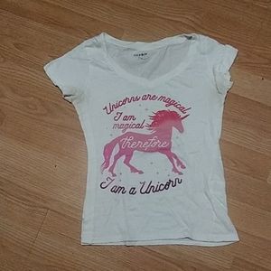 White unicorn shirt